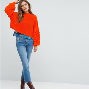 Asos cropped Orange sweater